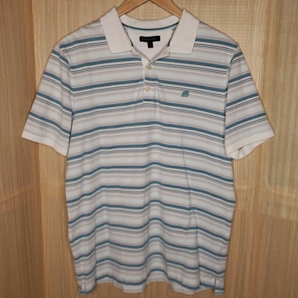 Banana Republic Mens Striped Knit Polo XL - Picture 1 of 5